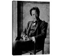 Posterlounge Gustav Mahler Stampa su tela di Austrian Photographer 30 x 40 cm Nero e Bianco Quadri Decorazione per pareti