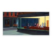 Posterlounge I nottambuli Poster | 80 x 40 cm di Edward Hopper Marrone Quadri Decorazione per pareti