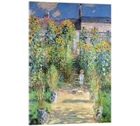 Posterlounge Il giardino dell'artista a Vétheuil Stampa su vetro acrilico di Claude Monet 70 x 90 cm Verde Quadri Decorazione per pareti