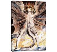 Posterlounge Il Grande Drago Rosso e la donna vestita di sole Stampa su tela di William Blake 30 x 40 cm Quadri Decorazione per pareti