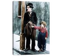 Posterlounge Il monello, Charles Chaplin, Jackie Coogan Stampa su tela