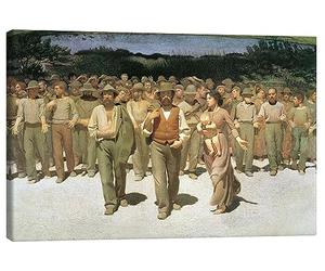 Posterlounge Il quarto stato Stampa su tela | 30 x 20 cm di Giuseppe Pellizza da Volpedo Quadri Decorazione per pareti