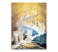 Posterlounge Jacob's Ladder Poster di William Blake 30 x 40 cm Giallo Quadri Decorazione per pareti