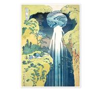 Posterlounge La cascata di Amida sulla via di Kiso Poster di Katsushika Hokusai 13 x 18 cm Verde Quadri Decorazione per pareti