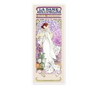 Posterlounge La Dame aux Camélias - Sarah Bernhardt Poster di Alfons Mucha 20 x 50 cm Quadri Decorazione per pareti