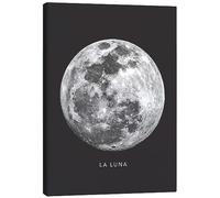 Posterlounge La Luna Stampa su tela di Finlay and Noa 30 x 40 cm Nero Quadri Decorazione per pareti