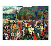 Posterlounge La vita variopinta Poster di Wassily Kandinsky 70 x 50 cm Verde Quadri Decorazione per pareti