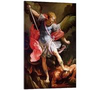 Posterlounge L'arcangelo Michele schiaccia Satana Stampa su vetro acrilico di Guido Reni 60 x 90 cm Quadri Decorazione per pareti