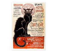 Posterlounge Le Chat noir, 1896 Poster | 60 x 80 cm di Théophile-Alexandre Steinlen Beige Quadri Decorazione per pareti