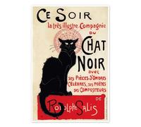 Posterlounge Le Chat noir I Poster di Théophile-Alexandre Steinlen 60 x 90 cm Beige Quadri Decorazione per pareti