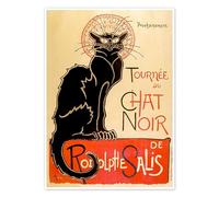 Posterlounge Le Chat noir Poster di Théophile-Alexandre Steinlen 50 x 70 cm Beige Quadri Decorazione per pareti