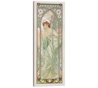 Posterlounge Le ore del giorno - Contemplazione della sera Stampa su tela di Alfons Mucha 30 x 70 cm Art Nouveau Decorazione per pareti