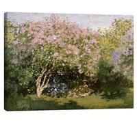 Posterlounge Lilac in the Sun Stampa su tela di Claude Monet 70 x 50 cm Verde Quadri Decorazione per pareti