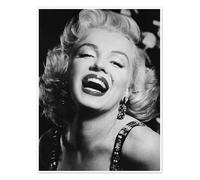 Posterlounge Marilyn Monroe col rossetto Poster di Celebrity Collection 50 x 70 cm Nero e Bianco Quadri Decorazione per pareti
