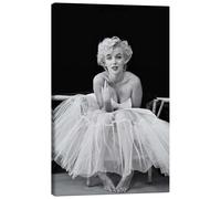 Posterlounge Marilyn Monroe in tutù Stampa su tela di Celebrity Collection 60 x 90 cm Nero e Bianco Quadri Decorazione per pareti