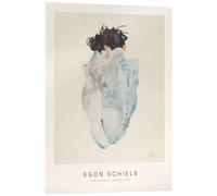 Posterlounge Nudity in Blue, 1912 Stampa su vetro acrilico di Egon Schiele 50 x 70 cm Blu Nudo Maschile Decorazione per pareti