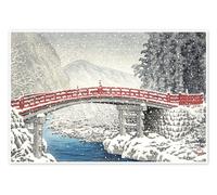 Posterlounge Ponte Shinkyo a Nikko sotto la neve Poster