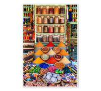 Posterlounge Spezie in un bazar a Marrakech Poster di HADYPHOTO 20 x 30 cm Colorato Quadri Decorazione per pareti