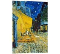 Posterlounge Terrazza del caffè la sera, Place du Forum, Arles Stampa su vetro acrilico di Vincent van Gogh 70 x 90 cm Blu Quadri Decorazione per pareti
