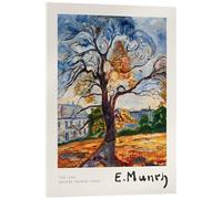 Posterlounge The Oak Stampa su vetro acrilico di Edvard Munch 13 x 18 cm Quadri Decorazione per pareti