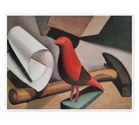 Posterlounge The Red Bird, 1922 Poster di Tamara de Lempicka 90 x 70 cm Rosso Quadri Decorazione per pareti