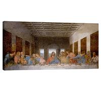 Posterlounge Ultima cena I Stampa su tela di Leonardo da Vinci 40 x 20 cm Quadri Decorazione per pareti