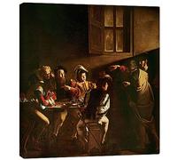 Posterlounge Vocazione di san Matteo Stampa su tela di Michelangelo Merisi (Caravaggio) 50 x 50 cm Marrone Quadri Decorazione per pareti