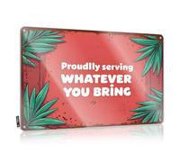 Posters Accessory Awesome Welcome To Our Tropical Paradise: Whatever You Port, We Serve It For Restaurant - Personalizzabile (20X30CM)