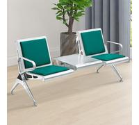 Posti a sedere d'acciaio del banco di ricezione - 2-Seat Panca d'attesa con la Tabella per gli aeroporti, gli ospedali, le banche, i mercati