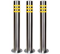Posti di sicurezza per le autostrade, Guardrail for parcheggio in acciaio inossidabile 3 pezzi di dimensioni multiple. Barriera riflettente della corsia(114 * 1000MM)