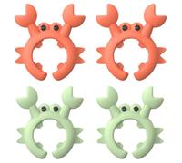 Postia di silicone REST 4PCS Porta del cucchiaio di granchio, 2, 3x2, 6 Resto di silicone, supporto per cottura non slip regolabile, utensile riutilizzabile per bollire in pentola sopra il tappo di f