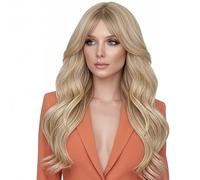 Posticci Di Capelli Per Donne | Parrucca Naturale Con Clip Invisibili Resistente Al Calore Da 46 Cm,Capello Finto Ricci dall'Aspetto Realistico,Per Donne Signore Sposa Studentesse Lavoro Matrimonio Uf