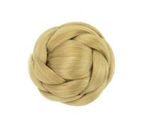 Posticci for capelli sintetici intrecciati a ciambella, chignon con artiglio e scrunchie for festa di matrimonio Ponytail Extension(Ash Blonde)