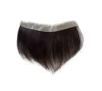 Posticci Toupee for capelli umani Toppa for parrucchino sulla fronte con base in pelle sottile(Dark Brown#2)