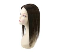Posticcio Capelli Umani Mono Base 13x13 cm Capelli Postici per le Donne Con Capelli Chiari Parte Postica Fatta A Mano Clip In Capelli Aggiunge volume dei Capelli(18 pollici,Dark Brown)