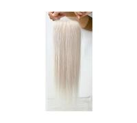 Posticcio in capelli umani biondo cenere a base di seta con pizzo per più volume e lunghezza, aspetto naturale per donne aggiunge volume dei capelli(12 pollici)