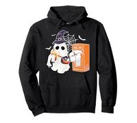 Postino Ghost Spooky Halloween Mail Lady Corriere della Posta Felpa con Cappuccio