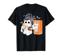 Postino Ghost Spooky Halloween Mail Lady Corriere della Posta Maglietta