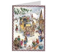 Postkarten-Adventskalender "Hurra die Kutsche kommt": Papier-Adventskalender