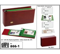 Postkartenalbum-Weinrot-20-Hüllen-198x128mm-SAFE-866-1 Per 40 Ansichtskarten