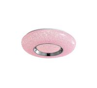Postmodern Luxurious LED Ceiling Light, 3 Color Temperature Adjustable Round Flush Mount Lighting Fixtures, Interior Decoration Close to Ceiling Lamp for Bedroom Living Room Kitchen(Pink,50cm)