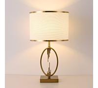 Postmoderne lampada da pista doccia Gold Scrivania trasparente tamburo tessuto comodino lampada da lettura, lampade da tavolo a colonna di lusso per camera da letto soggiorno ufficio ufficio