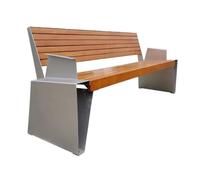 Posto nel patio del parco Panca con schienale da giardino, sedia in acciaio parco, superficie for in legno, for il tempo libero all'aperto sul balcone Posti a sedere per mobili da esterno(Grande)