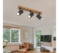 Posto Plafoniera Lampada Spot Regolabile Corridoio GU10 3-Flammig Simil Legno [EEK: Non valutato]