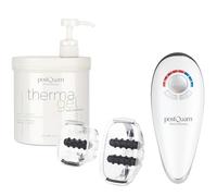 PostQuam Professional - Pack ThermaGel 1000 ml + Massaggiatore Sculptor - Gel effetto calore con Centella, Carnitina e Guaranà + Aspirazione, Rulli ed EMS - Riscalda, Drena e Rassoda