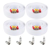 Postta - Cavo di alimentazione BNC video prefabbricato All-in-One video Security Camera cavo con due connettori per sistema di sorveglianza CCTV DVR - 4PK