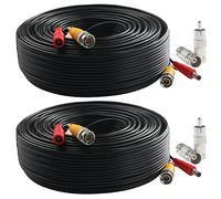 Postta - Cavo di alimentazione BNC video prefabbricato per telecamera di sicurezza con due connettori per sistema di sorveglianza CCTV DVR, 2 Pack, 150 FT
