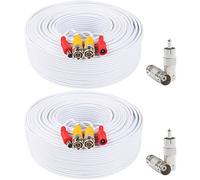 Postta - Cavo di alimentazione video BNC pre-fabbricato per telecamera di sicurezza con due connettori per sistema di sorveglianza CCTV DVR, 2PK, 2 Pack, 130 FT
