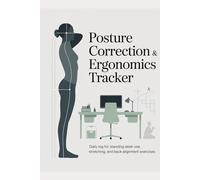 POSTURE CORRECTION & ERGONOMICS TRACKER: Daily Log for Standing Desk Use, Stretching, and Back Alignment Exercises