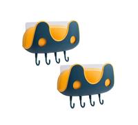 Pot And Pan Hanging Rack Double Layer Wall Mounted Chopping Board Hook for Kitchen Organization Yellow 2Pcs